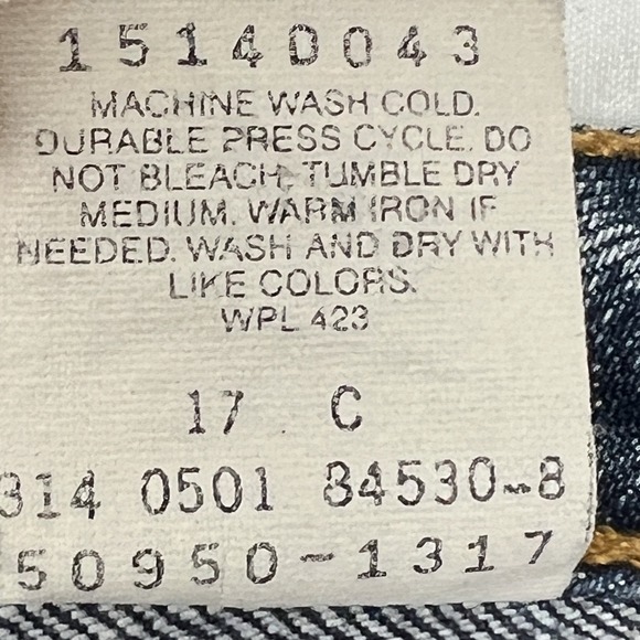 VTG Levi's 509 Straight Fit Stretch Jeans Men's 32 Blue 50950-1317 Y2K Vintage - Picture 10 of 10